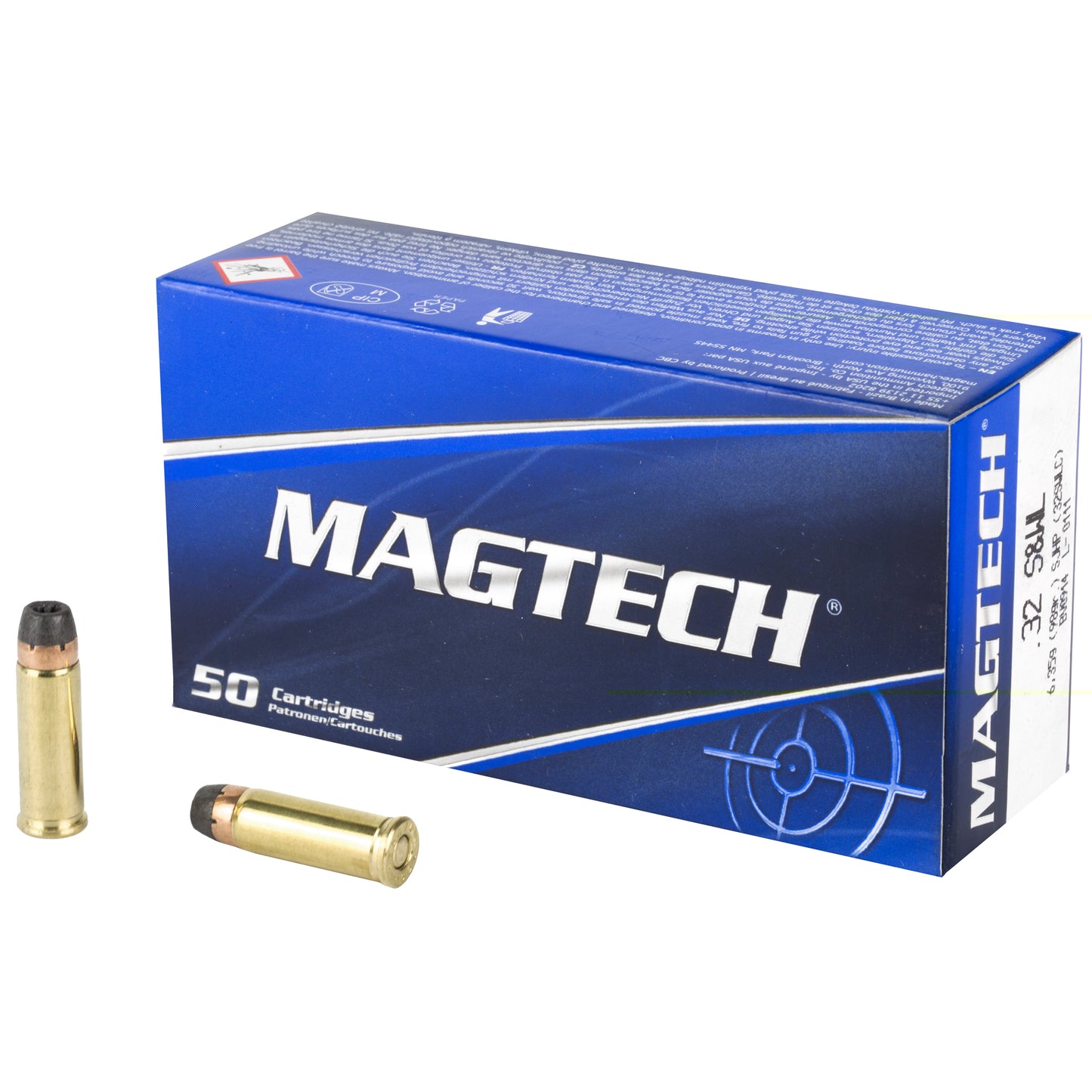 Magtech, 32 S&W Long, 98 Grain | Semi Jacketed Hollow Point, SJHP | 50 Rounds per Box 