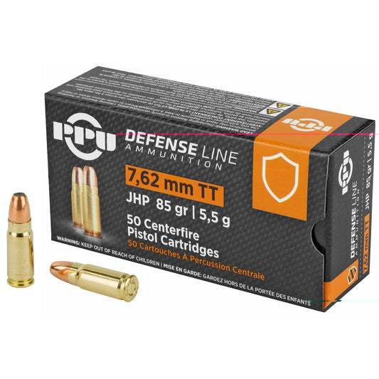 PPU, 7.62x25 Tokarev, 85 Grain | JHP |  (50 Round Box)