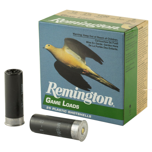 Remington, Game Load, 12 Gauge, 2.75", #8, 3.25 Dr, 1 oz.  (25 Round Box)