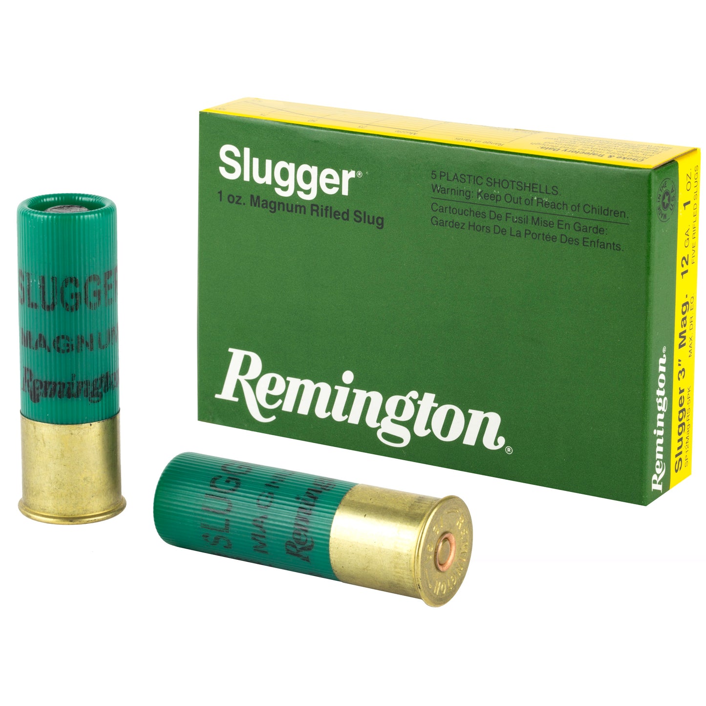 Remington, Slugger, 12 Gauge, 3", Max Dram, 1 oz., Rifled Slug  (5 Round Box)