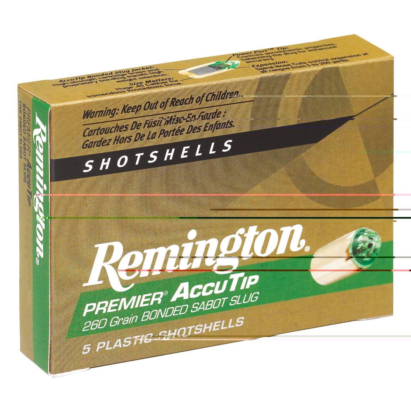 Remington, AccuTip, 20 Gauge, 260 Grain, Sabot Slug  (5 Round Box)