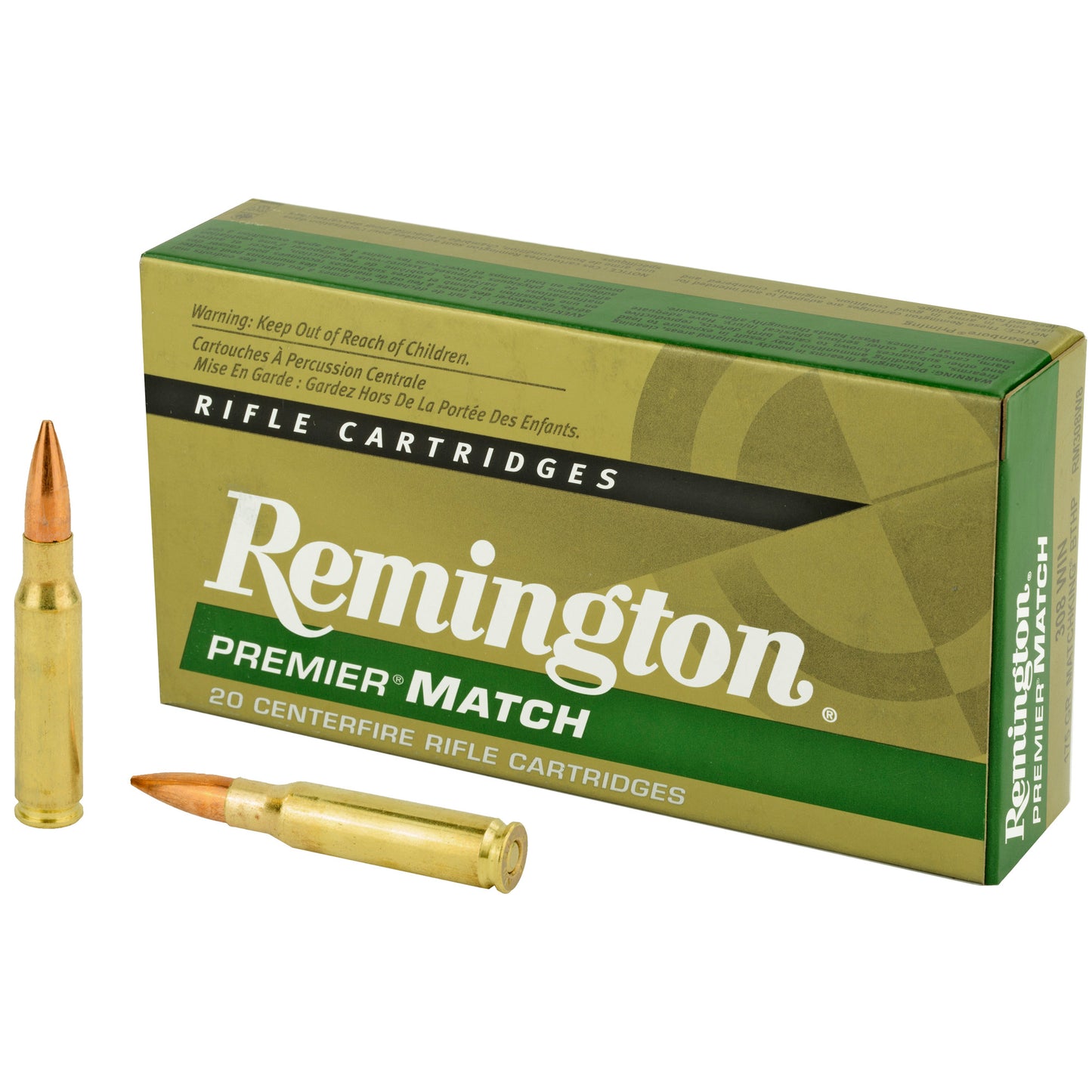 Remington, Premier Match, 308 Winchester, 175 Grain, Hollow Point, 20 Round Box