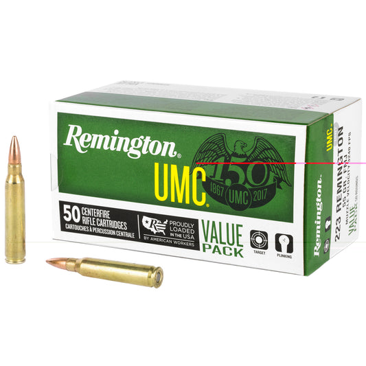 Remington, UMC, 223 Remington, 55 Grain, Full Metal Jacket, 50 Round Box