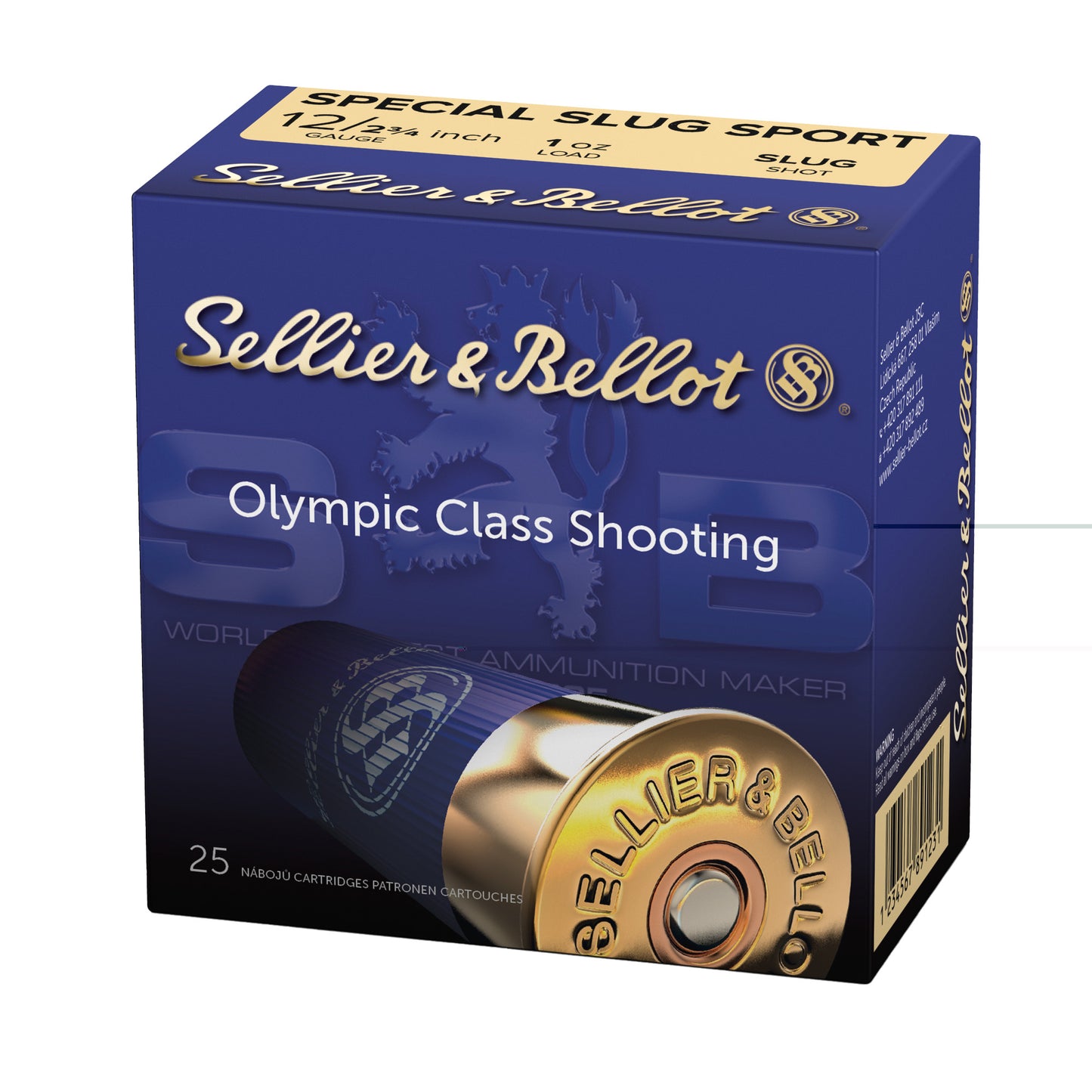 Sellier & Bellot, Special Slug 12GA, Shotshell, 2.75", 1 oz  (25 Round Box)