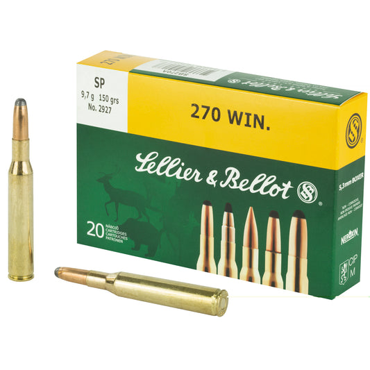 Sellier & Bellot, Rifle, 270WIN, 150 Grain | SP |  (20 Round Box)